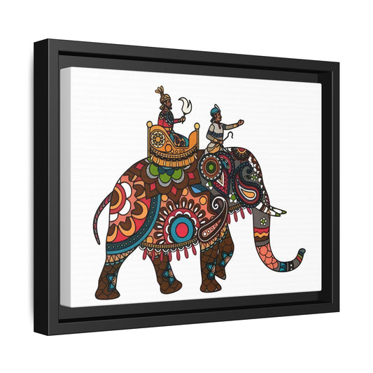 Vibrant Elephant Art Canvas Print - Colorful Framed Wall Decor for Home & Celebration