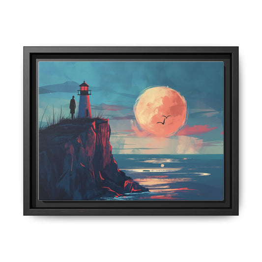 Stunning Lighthouse Canvas Art Print - Framed Multi-Color Wall Décor for Home & Office